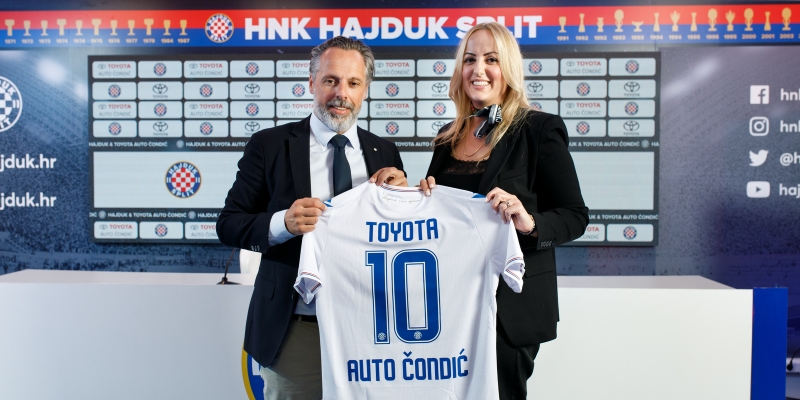 Pouzdan partner od samog početka: Hajduk i Toyota Auto Čondić produžili sponzorsku suradnju!