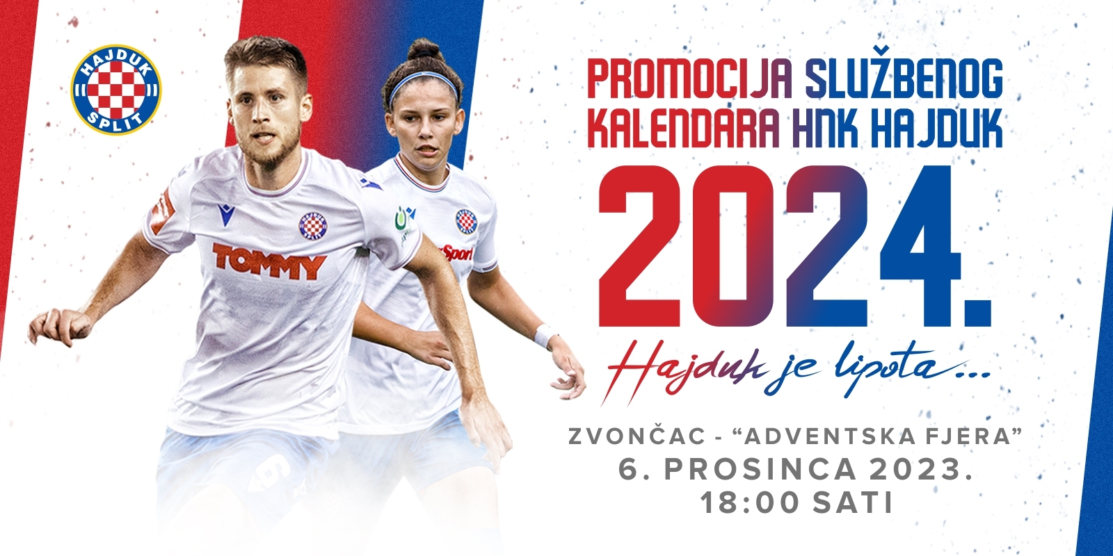 Hajduk je lipota: Predstavljamo službeni kalendar HNK Hajduk za 2024. godinu