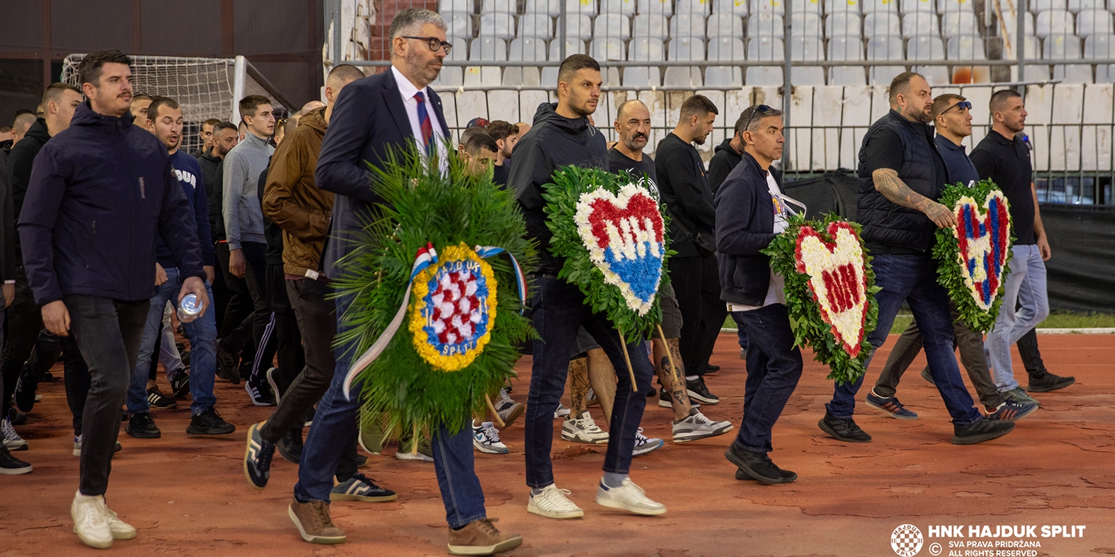 Polaganjem vijenaca i Svetom misom na Poljudu obilježen 75. rođendan Torcide