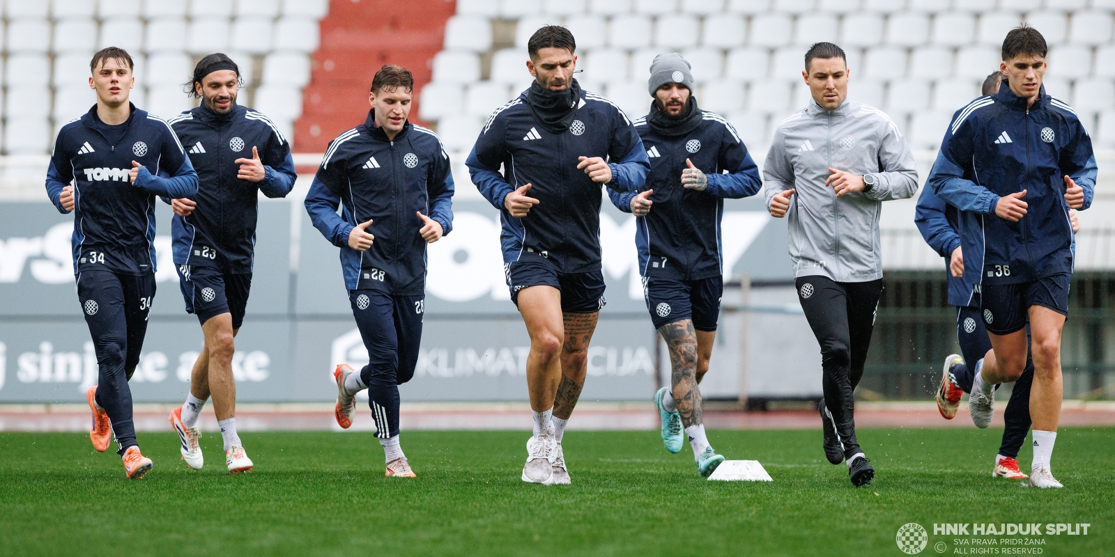 Prvi trening igrača Hajduka u sklopu zimskih priprema