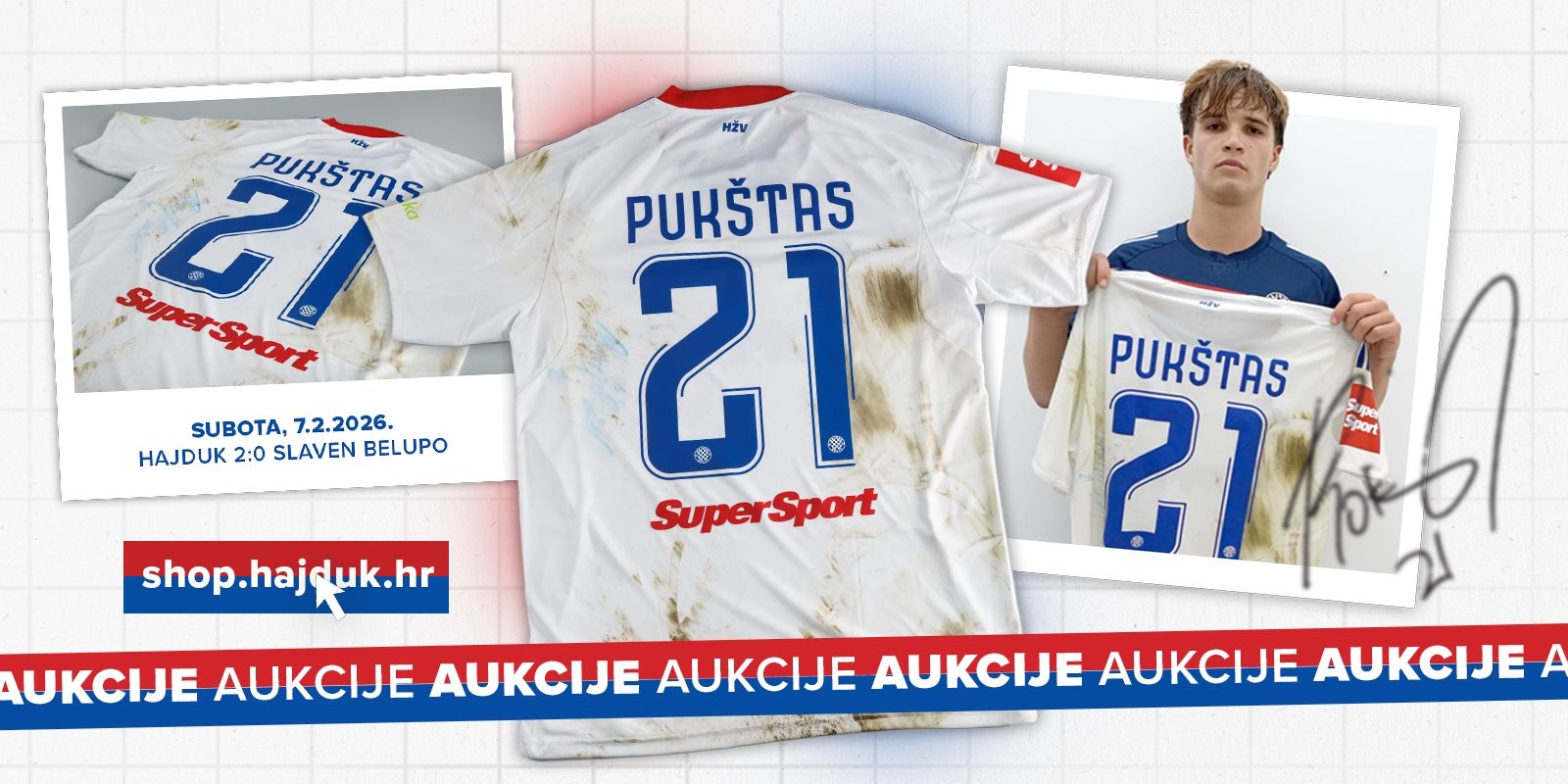 Hajduk prvi u Hrvatskoj pokreće službenu platformu za aukcije dresova i klupskih memorabilija
