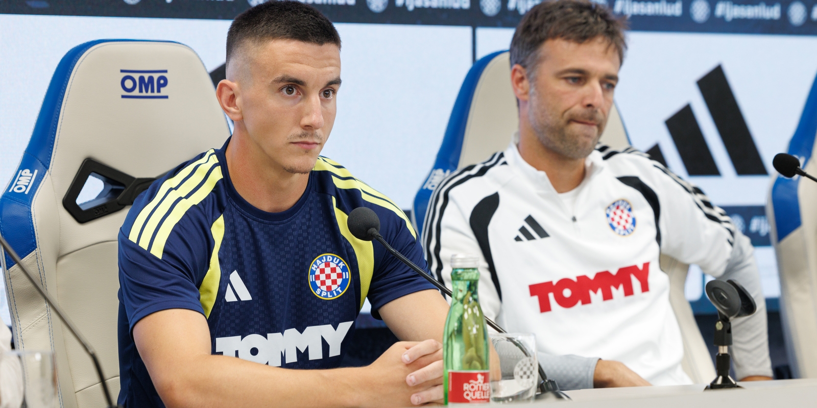 Trener Garcia i Michele Šego uoči utakmice Hajduk - Žilina