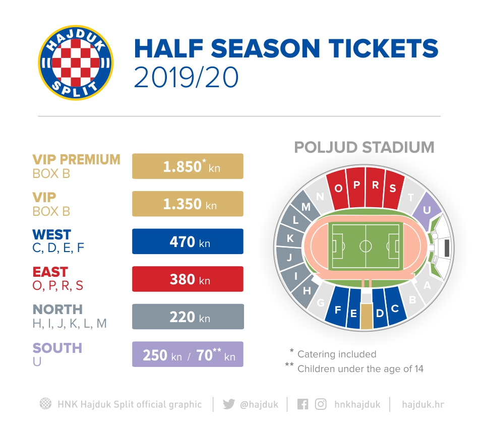 Half - season tickets on sale! • HNK Hajduk Split